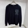 aede2abc PRDA Crew Neck Jumper with Chest Pocket - Black