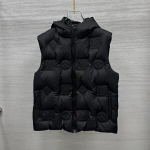 LVE Monogram Puffer Gilet - Black