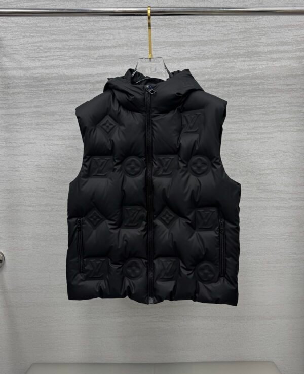 LVE Monogram Puffer Gilet - Black