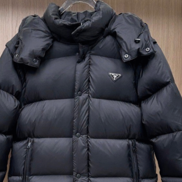 PRDA Quilted Hooded Puffer Jacket – Black