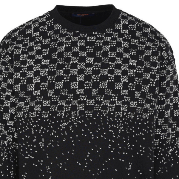 LVE Pixel Pattern Crewneck Jumper – Black