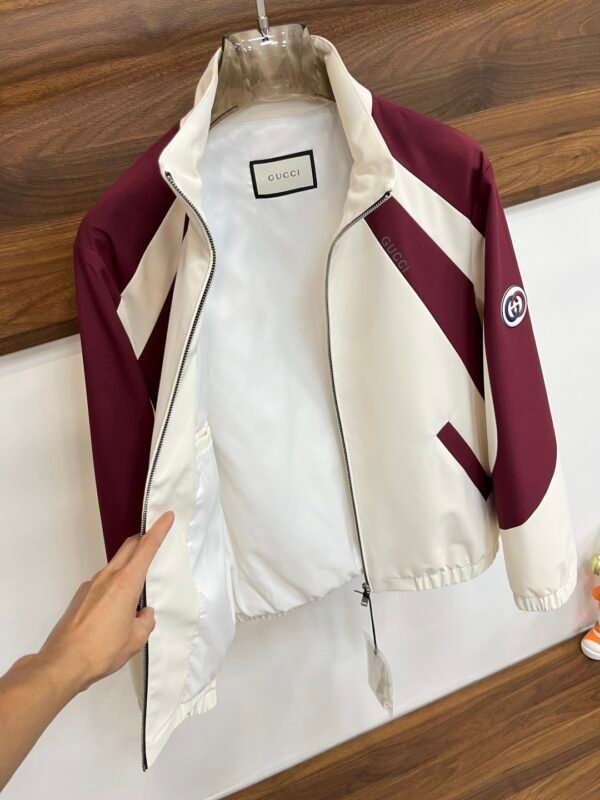 GCCI Zip-Up Jacket with Contrast Panel - Red