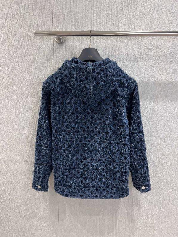 LVE Textured Hooded Zip Jacket – Navy