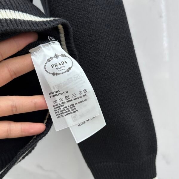 b3208555 PRDA Crew Neck Jumper with Contrast Trim - Black