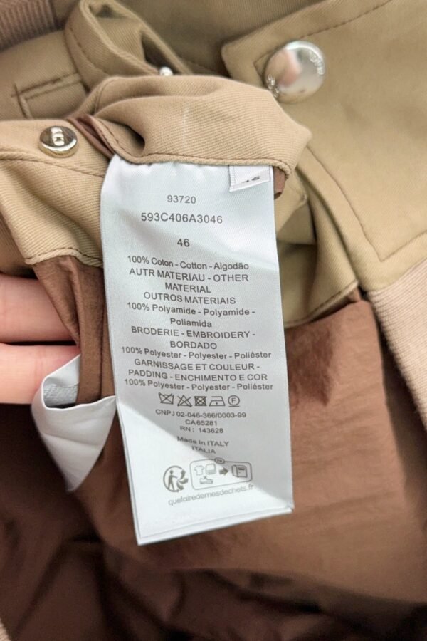 CD  Quilted Sleeve Jacket - Khaki/Brown