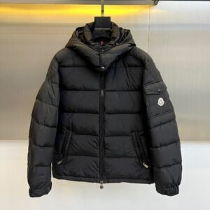 MNCLR Hooded Puffer Coat - Black