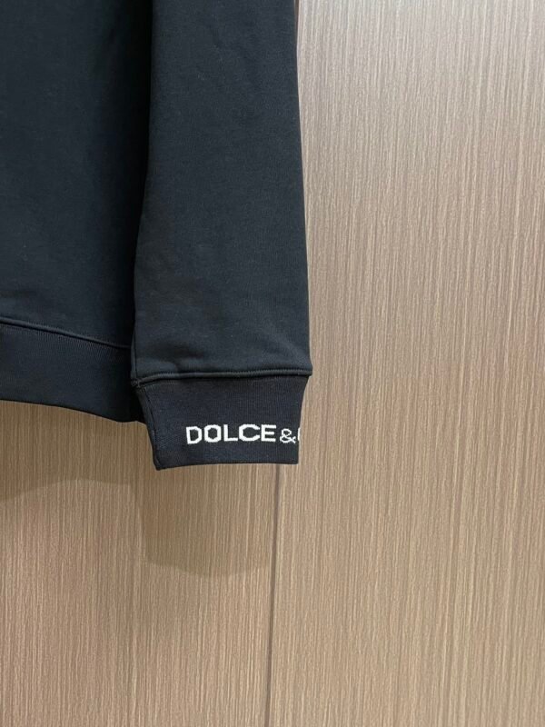 DG Logo Rib Collar Crew Neck Jumper - Black