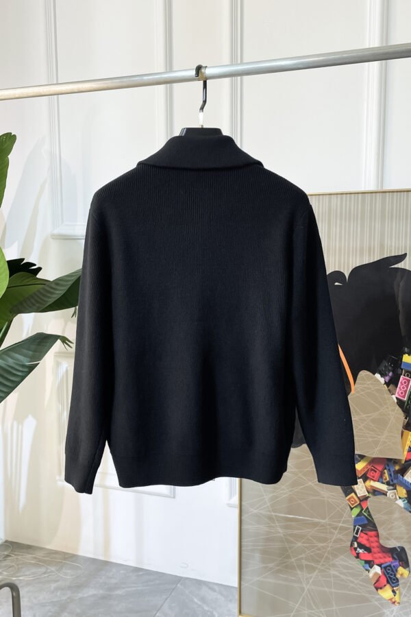 GCCI Collared Zip-Up Knit Jacket