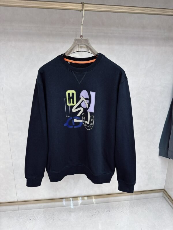 HRMS Graphic Appliqué Jumper – Black