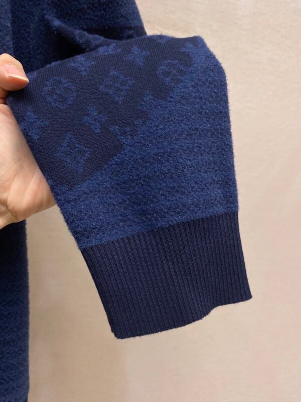 LVE Patterned Panel Hoodie – Navy