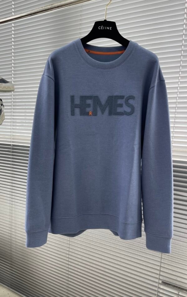 b713573e HRMS Embroidered Logo Crew Neck Jumper - Blue