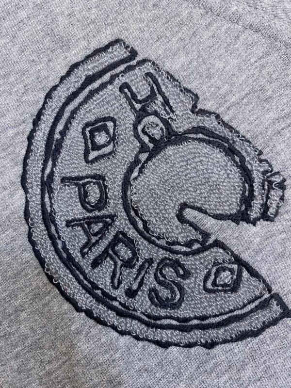 HRMS Embroidered Crest Varsity Jacket - Grey