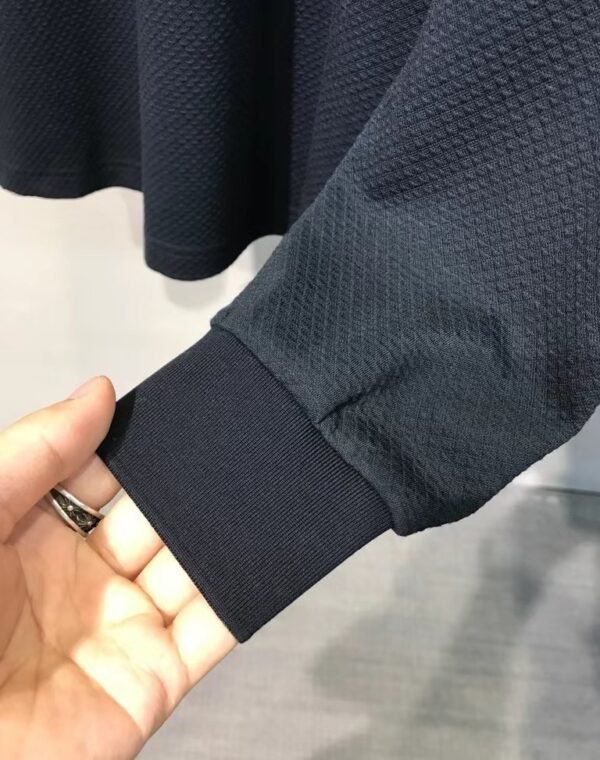 HRMS Collared Jumper with Embroidered Logo Detail - Black