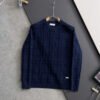 CD Textured Jacquard Crew Neck Jumper - Navy