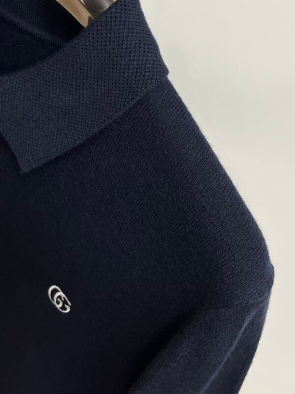 GCCI Logo Embroidered Polo Collar Jumper