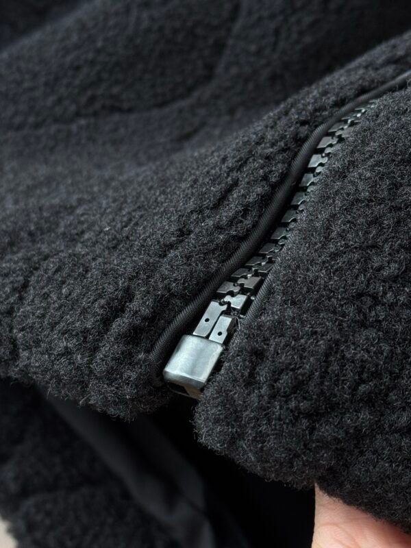 PRDA Fleece Zip Jacket with Logo Patch - Black