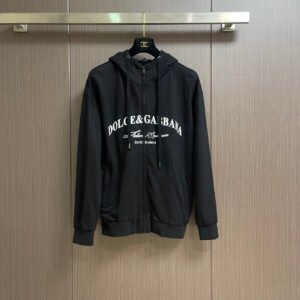 DG Logo Text Zip Hoodie - Black
