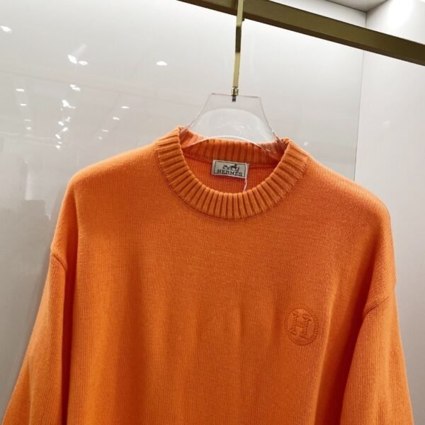 HRMS Knit Jumper with Embroidered Logo Detail - Orange
