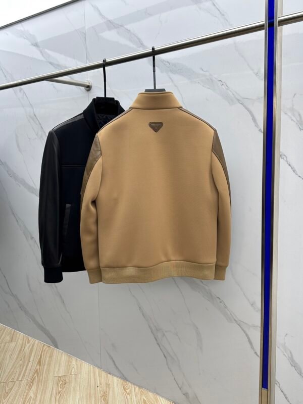 bbd3bcc8 PRDA Zip-Up Jacket with Sleeve Logo Detail - Camel