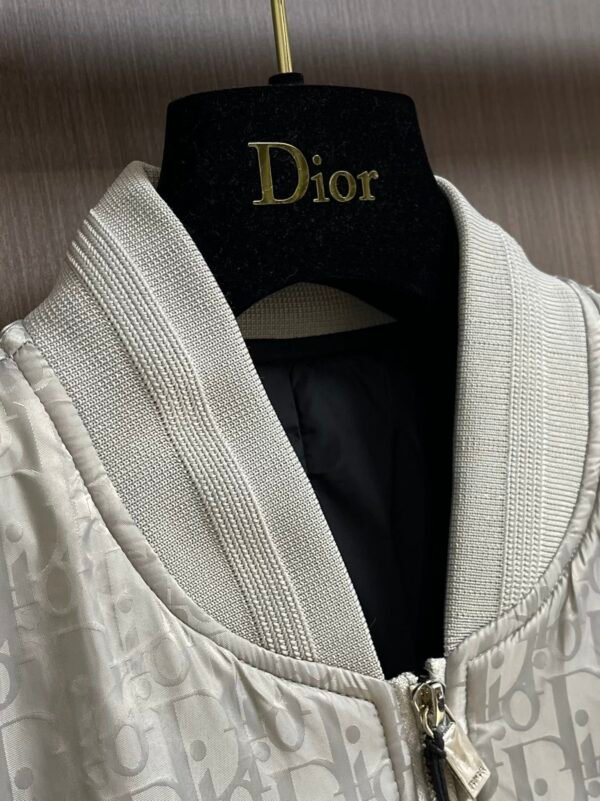 CD Monogram Zip-Up Jacket - White