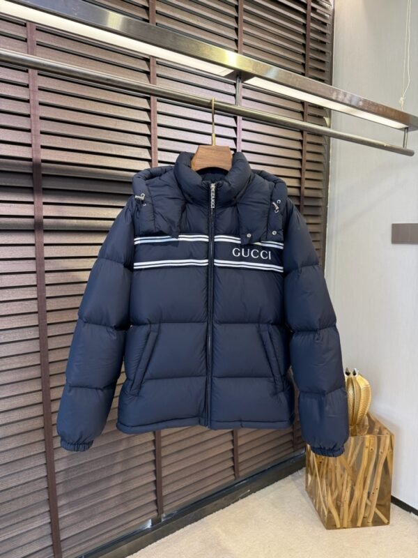 GCCI Hooded Puffer Jacket - Navy