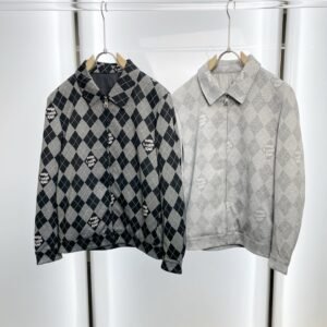 LVE Argyle Zip-Front Jacket