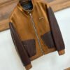 PRDA Contrast Panel Jacket with Logo Patch - Dark Brown