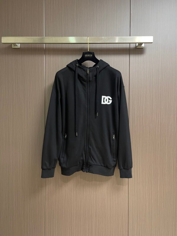 bed7ed1a DG Embroidered Logo Zip Hoodie - Black