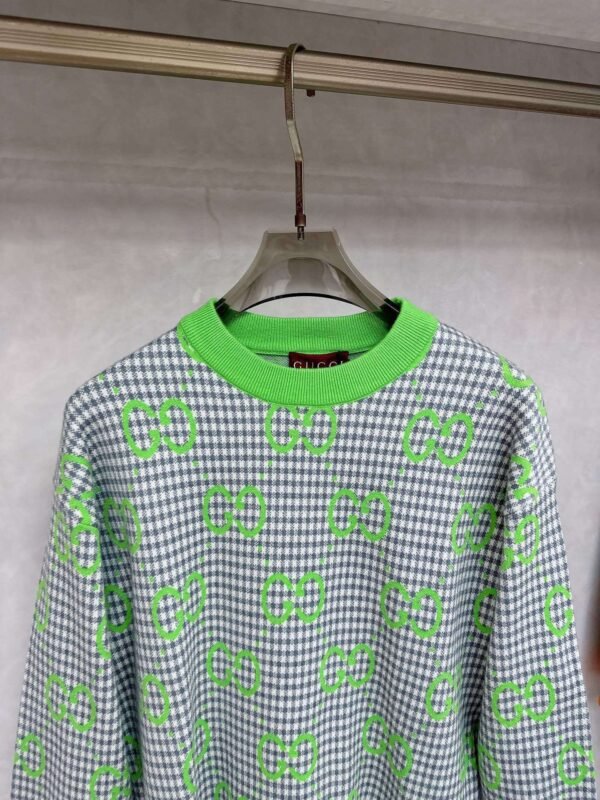 bf0bb7b5 GCCI Monogram Check Knit Jumper
