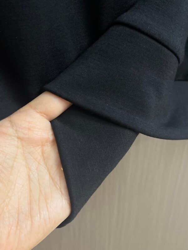 bf215466 HRMS Ribbed Crew Neck Jumper with Contrast Trim- Black