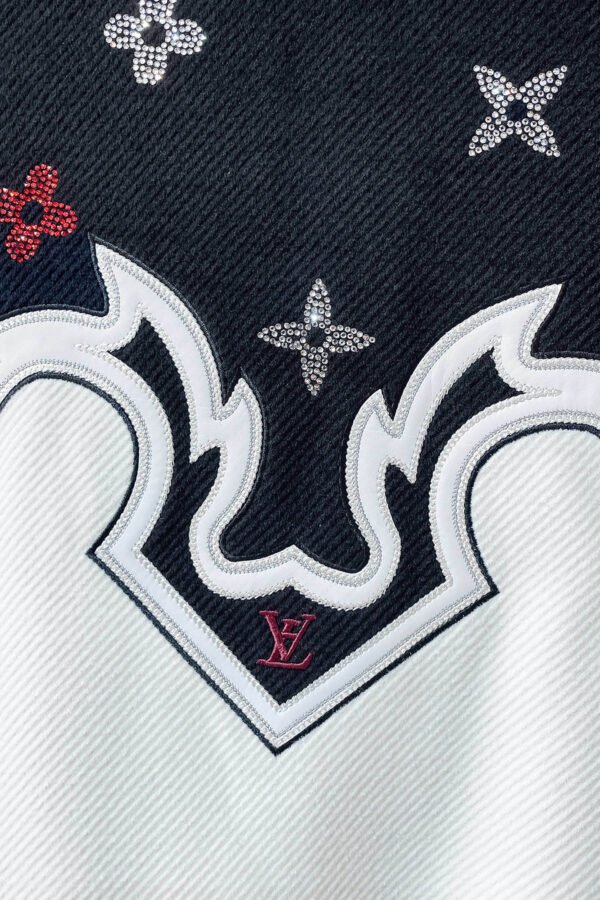 LVE Zip-Up Jacket With Contrast Panel - Black & Ivory