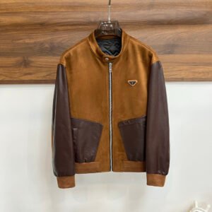 c0b78e87 PRDA Contrast Panel Jacket with Logo Patch - Dark Brown