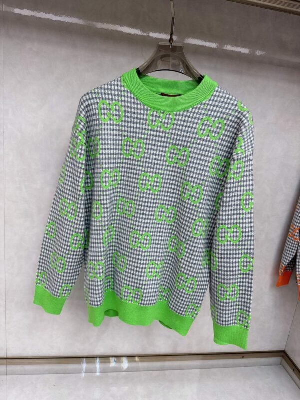 c3928349 GCCI Monogram Check Knit Jumper