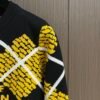 LVE Geometric Pattern Knit Jumper - Black & Yellow
