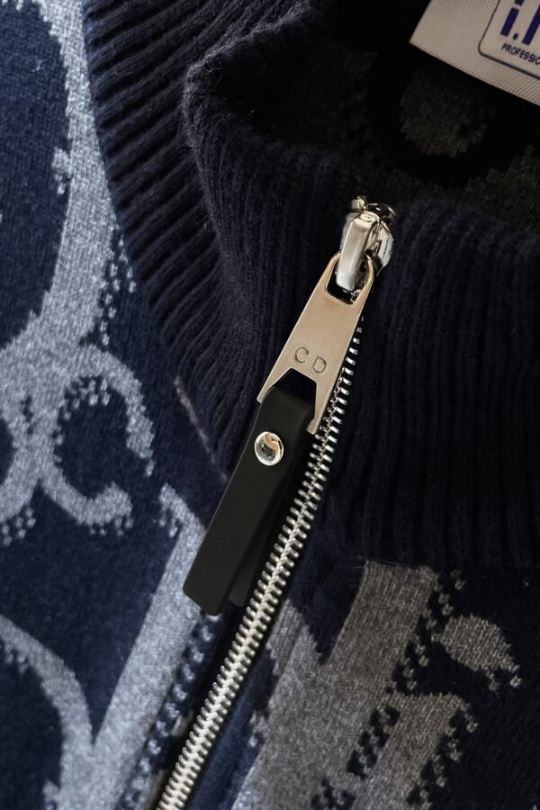 CD All-Over Monogram Zip Jacket - Navy & Grey