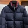 PRDA Puffer Jacket with Logo Patch - Navy Blue
