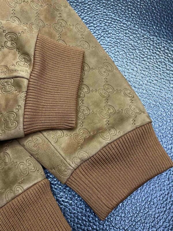 GCCI Monogram Zip Jacket - Camel Brown