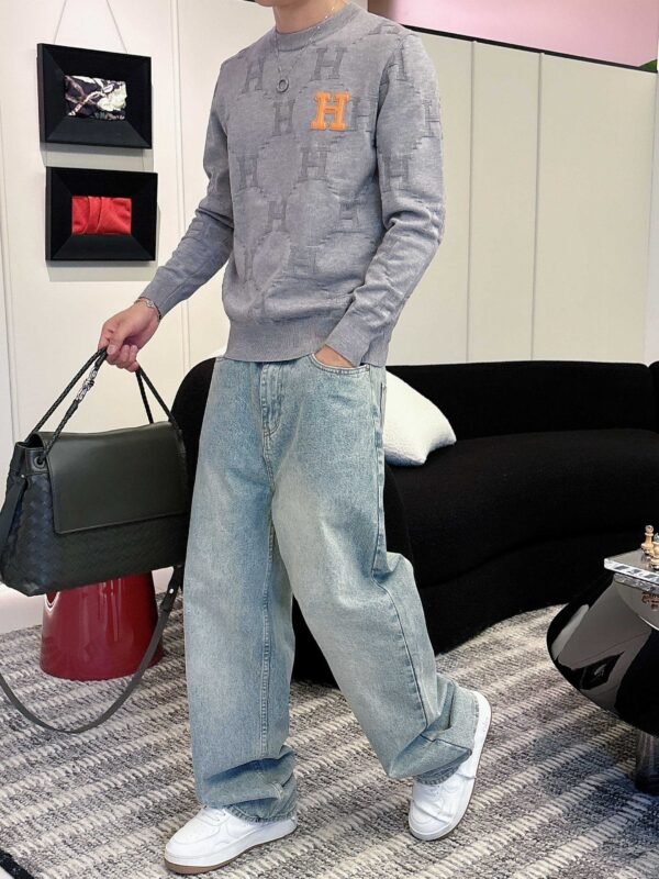 c668cb5e HRMS Monogram Crew Neck Jumper - Grey