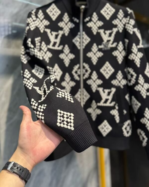 LVE Monogram-Style Zip Jacket – Black