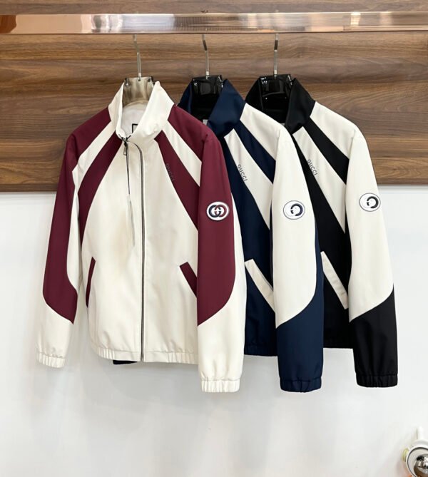 GCCI Zip-Up Jacket with Contrast Panel - Navy