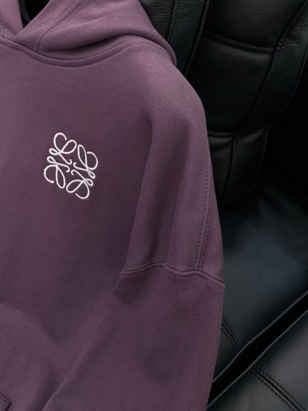 LWE Minimal Embroidered Logo Hoodie - Purple