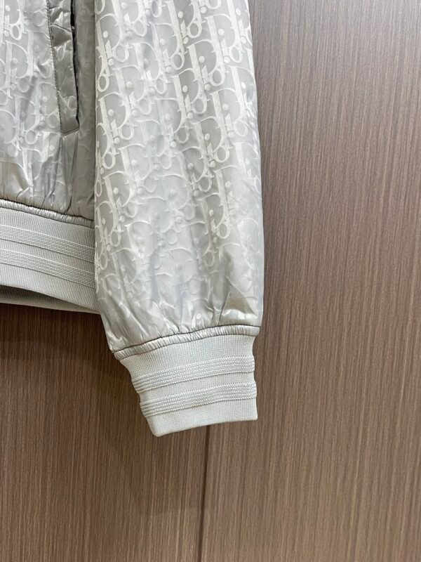 CD Monogram Zip-Up Jacket - White