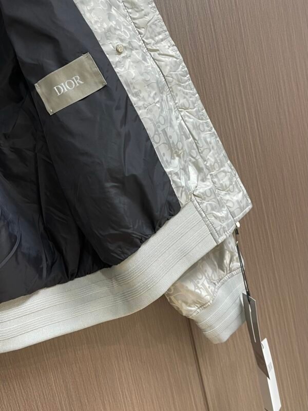 CD Monogram Zip-Up Jacket - White