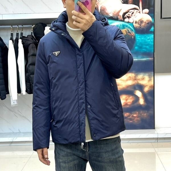 PRDA Hooded Jacket with Logo Patch - Navy Blue
