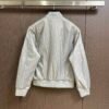 CD Monogram Zip-Up Jacket - White