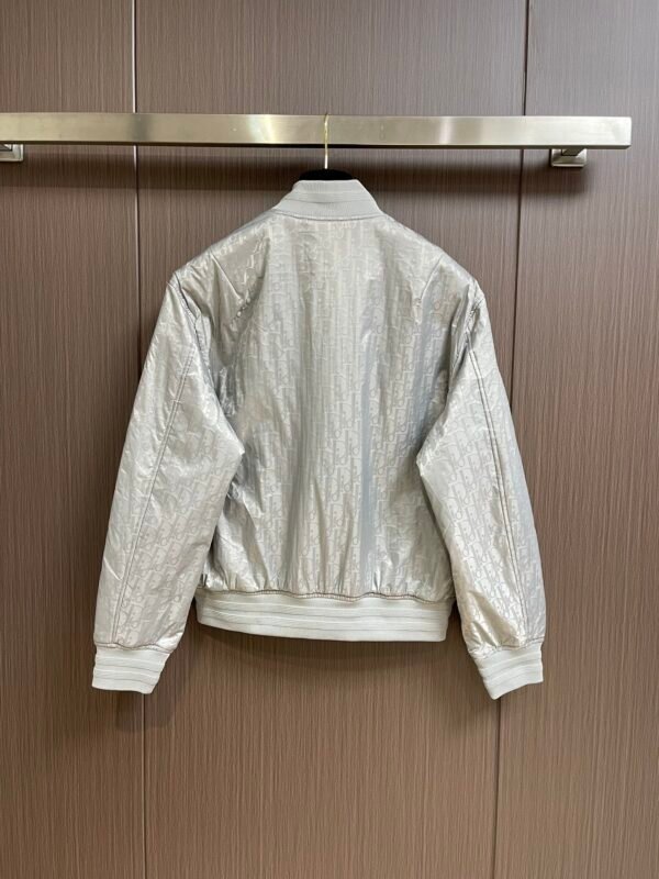 CD Monogram Zip-Up Jacket - White