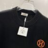 HRMS Knit Jumper with Embroidered Logo Detail - Black