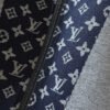 LVE Monogram Panelled Zip-Up Knit Jacket – Navy/Grey