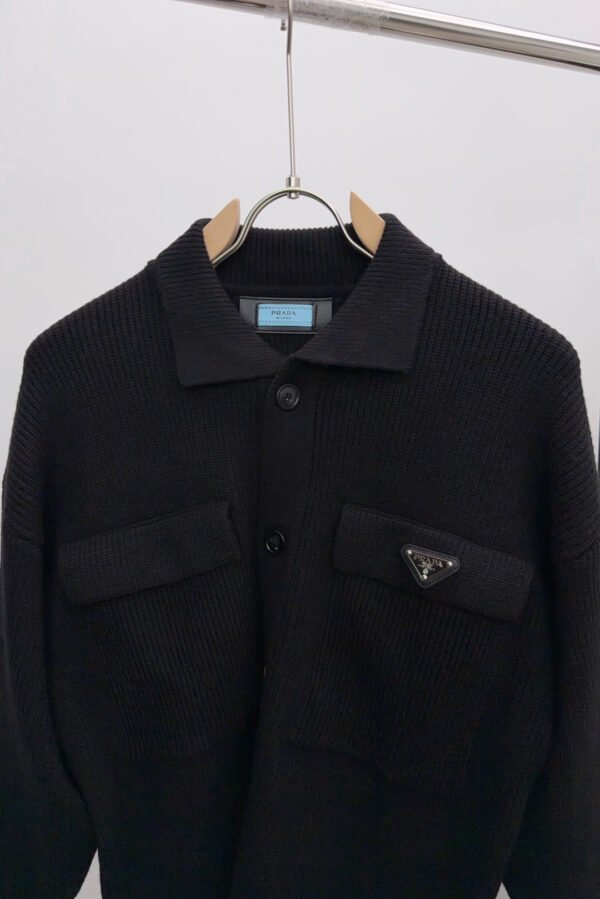 cebe586b PRDA Button-Front Knit Jacket - Black