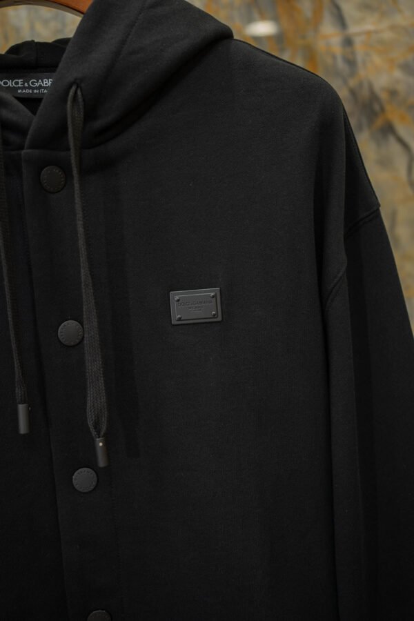 DG Hooded Button Jacket - Black